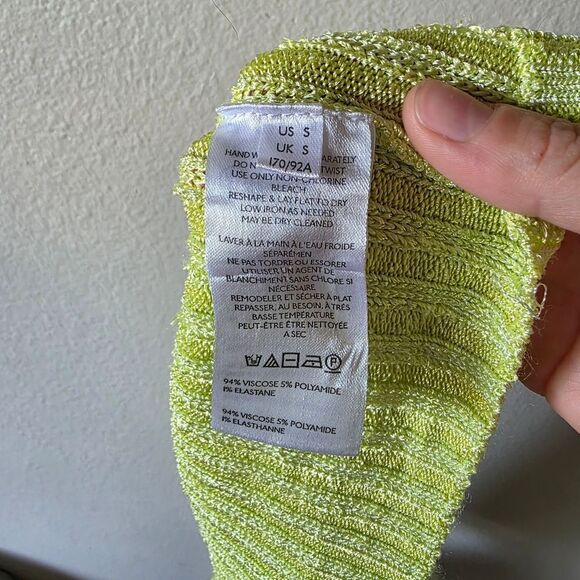 Free People San Lucas Lime Green Pullover Knit Crop Top Small - Picture 5 of 8